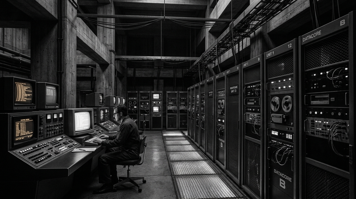 Retro Control Room Background